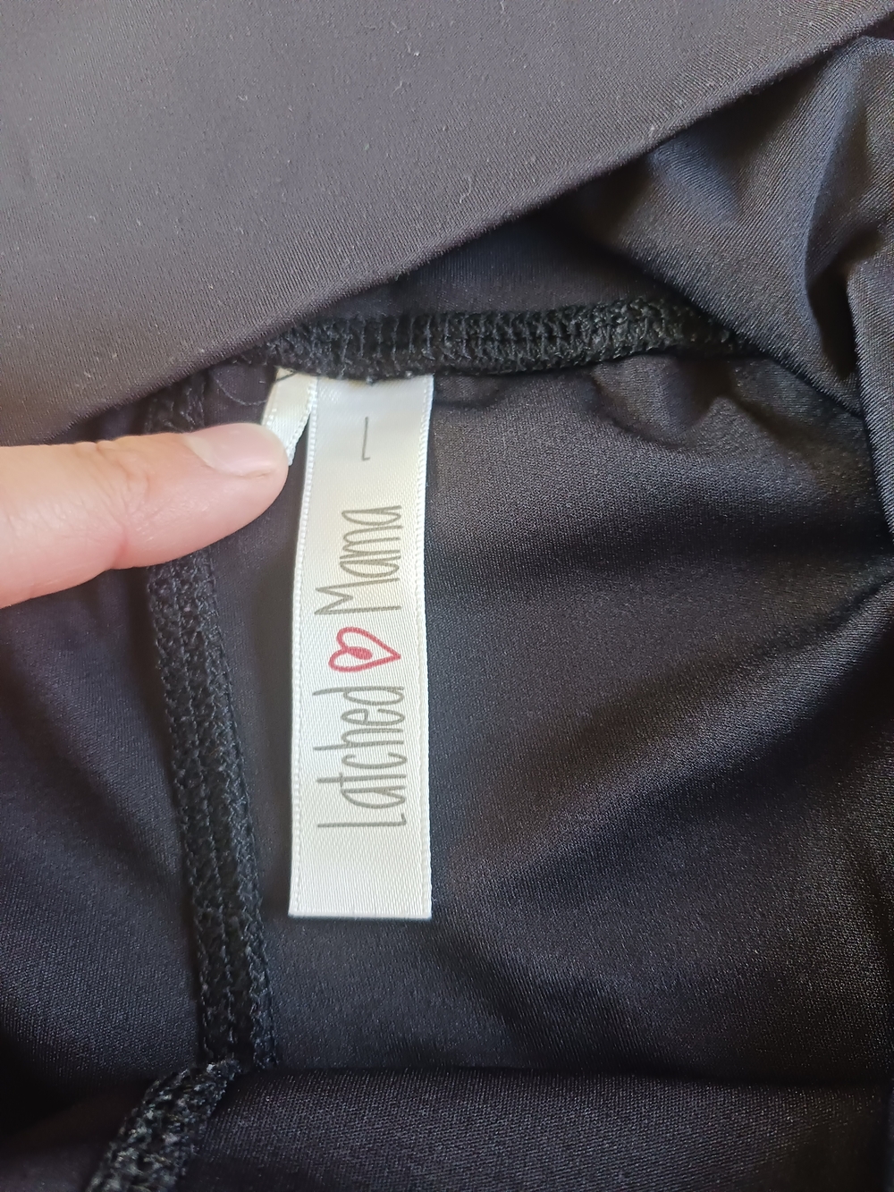 Latched Mama Black Maternity Leggings - Picture 3 of 5